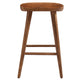 Modway EEI-6739-WAL Saville Backless Wood Counter Stools - Set of 2 Walnut