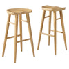 Modway EEI-6740-OAK Saville Backless Wood Bar Stools - Set of 2, Oak