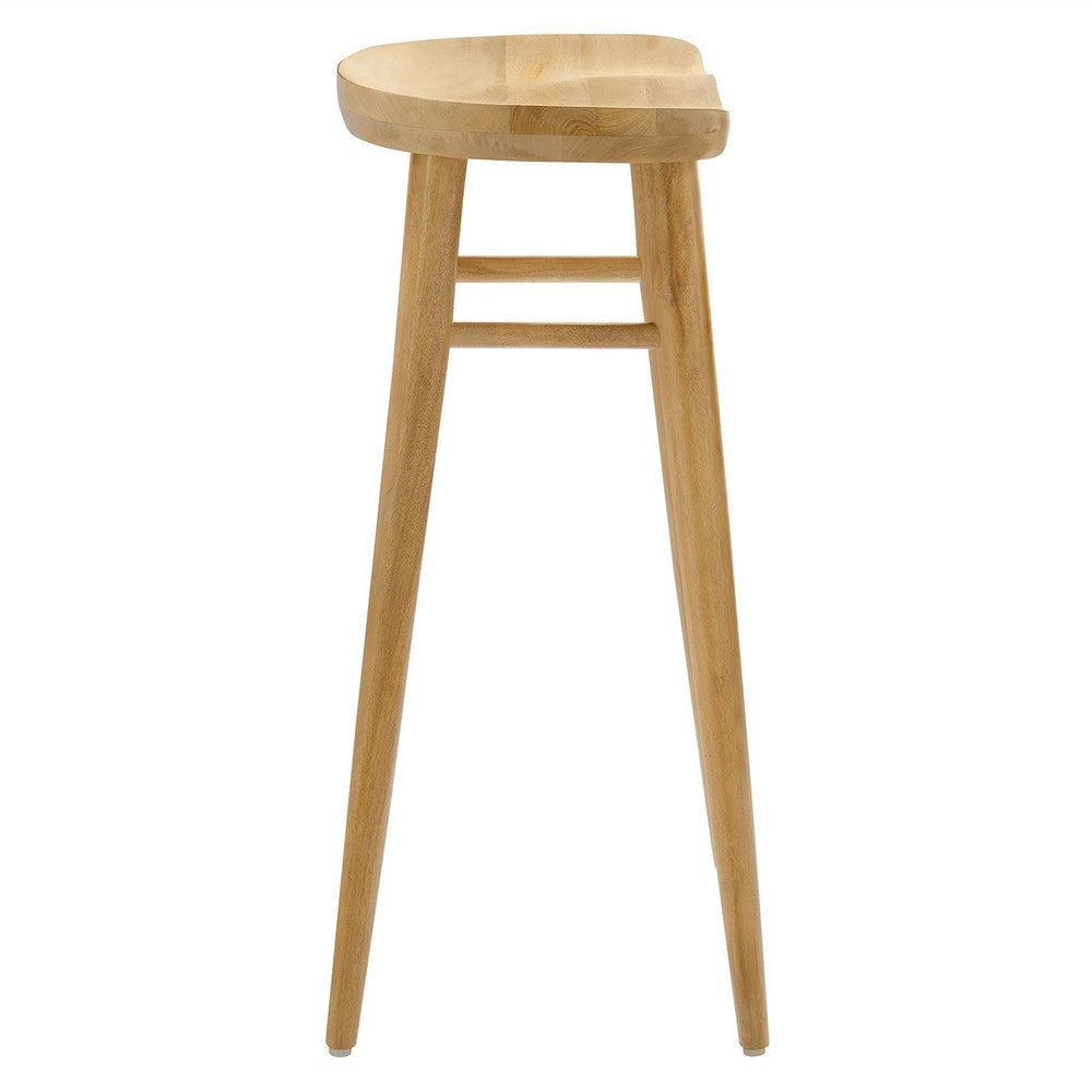 Modway EEI-6740-OAK Saville Backless Wood Bar Stools - Set of 2 Oak