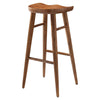Modway EEI-6740-WAL Saville Backless Wood Bar Stools - Set of 2 Walnut