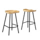 Modway EEI-6741-OAK Concord Backless Wood Counter Stools - Set of 2, Oak