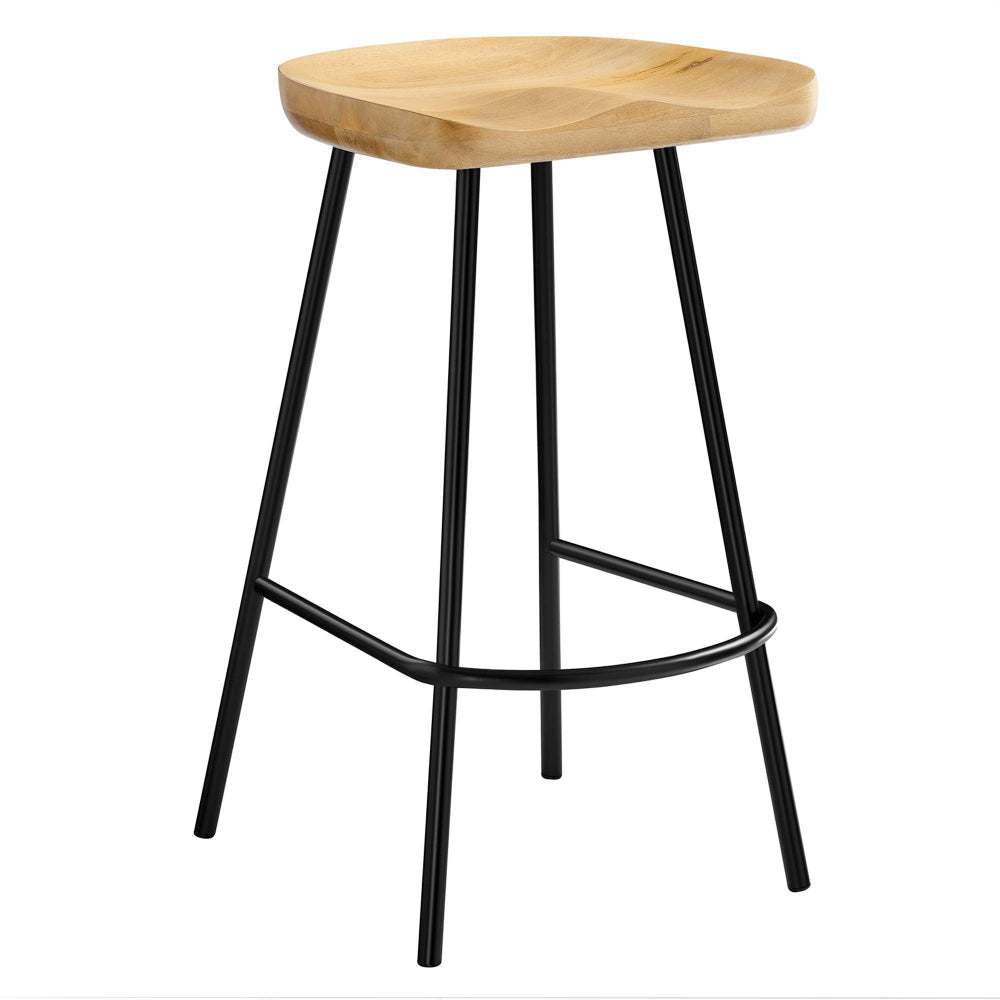 Modway EEI-6741-OAK Concord Backless Wood Counter Stools - Set of 2 Oak