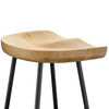 Modway EEI-6741-OAK Concord Backless Wood Counter Stools - Set of 2 Oak