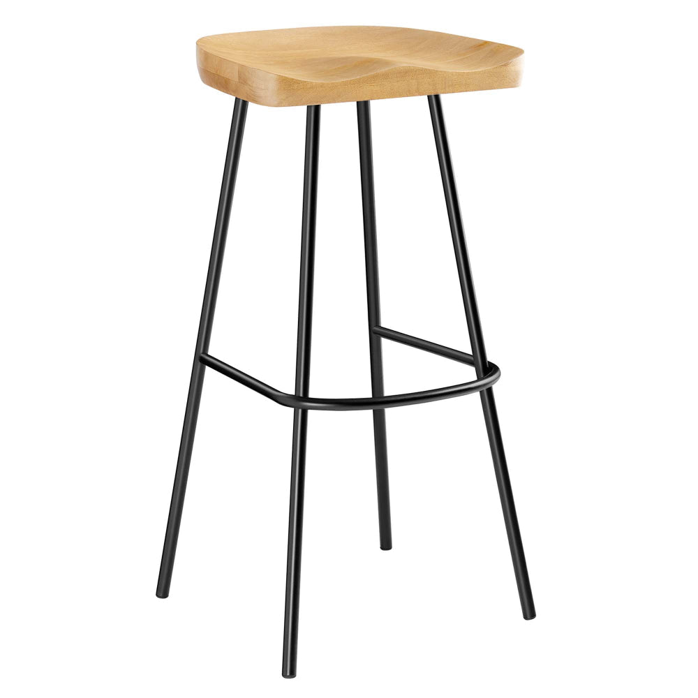 Modway EEI-6742-OAK Concord Backless Wood Bar Stools - Set of 2 Oak