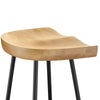 Modway EEI-6742-OAK Concord Backless Wood Bar Stools - Set of 2 Oak