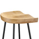 Modway EEI-6742-OAK Concord Backless Wood Bar Stools - Set of 2 Oak