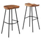 Modway EEI-6742-WAL Concord Backless Wood Bar Stools - Set of 2, Walnut