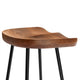 Modway EEI-6742-WAL Concord Backless Wood Bar Stools - Set of 2 Walnut