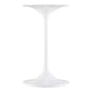 Modway Lippa 20’’ Round Artificial Side Table with Tapered Metal Base White Travertine MDY-EEI-6745-WHI-TRA