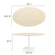 Lippa 60” Oval Faux Travertine Dining Table by Modway MDY-EEI-6757-WHI-TRA