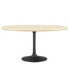 Lippa 60" Oval Faux Travertine Dining Table by Modway