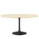 Lippa 60" Oval Faux Travertine Dining Table by Modway