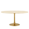 Lippa 60" Oval Faux Travertine Dining Table by Modway