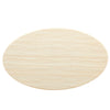 Modway Lippa 60” Oval Artificial Dining Table with Tapered Metal Base Gold Travertine MDY-EEI-6759-GLD-TRA