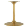 Modway Lippa 60” Oval Artificial Dining Table with Tapered Metal Base Gold Travertine MDY-EEI-6759-GLD-TRA