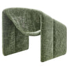 Modway Vivi Chenille Upholstered Accent Basil-Plush Comfy Armchair Ideal as a Modern Barrel Lounge Reading Chair for Living Room Bedroom