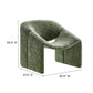 Modway Vivi Chenille Upholstered Accent Basil-Plush Comfy Armchair Ideal as a Modern Barrel Lounge Reading Chair for Living Room Bedroom