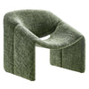 Modway Vivi Chenille Upholstered Accent Basil-Plush, Comfy Armchair, Ideal as a Modern Barrel, Lounge Reading Chair for Living Room, Bedroom or Cozy Corner Seating