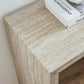 Mirella Faux Travertine Console Table  - No Shipping Charges