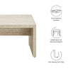 Mirella 53.5" Faux Travertine Bench by Modway| Blue
