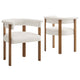 Modway Imogen Dining Chairs, Alabaster Deep Brown