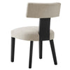 Modway Nalani Dining Chairs Heathered Weave Ivory Black MDY-EEI-6777-HEI-BLK