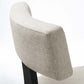 Modway Nalani Dining Chairs Heathered Weave Ivory Black MDY-EEI-6777-HEI-BLK