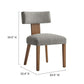 Modway Nalani Dining Chairs Heathered Weave Wheat Deep Brown MDY-EEI-6777-HEW-DBR