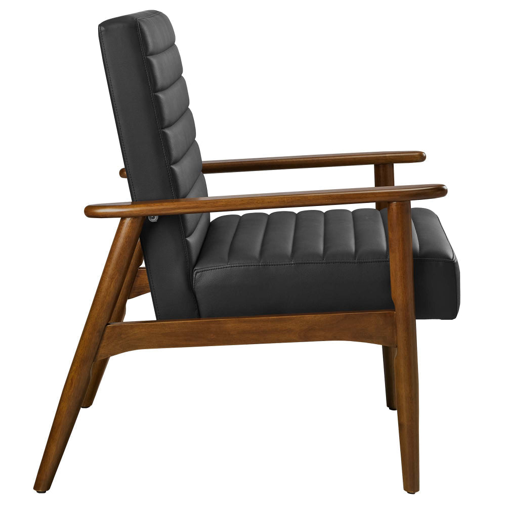 Modway Jensen Accent Chair Walnut Black