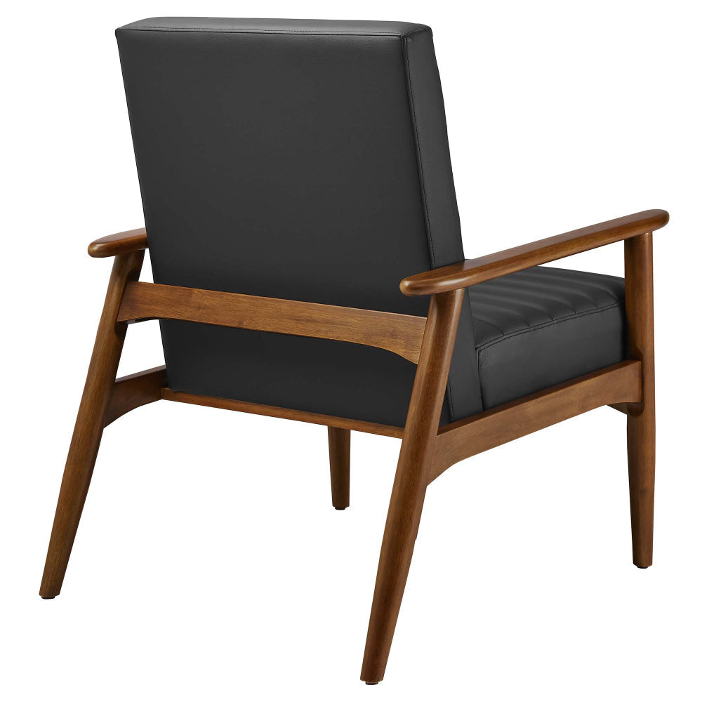 Modway Jensen Accent Chair Walnut Black