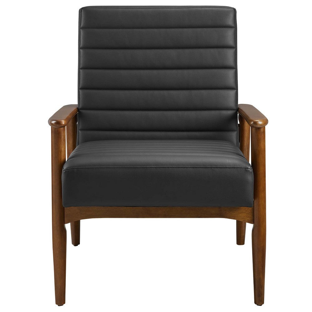 Modway Jensen Accent Chair Walnut Black