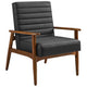 Modway Jensen Accent Chair, Walnut Black