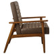 Modway Jensen Accent Chair Walnut Brown