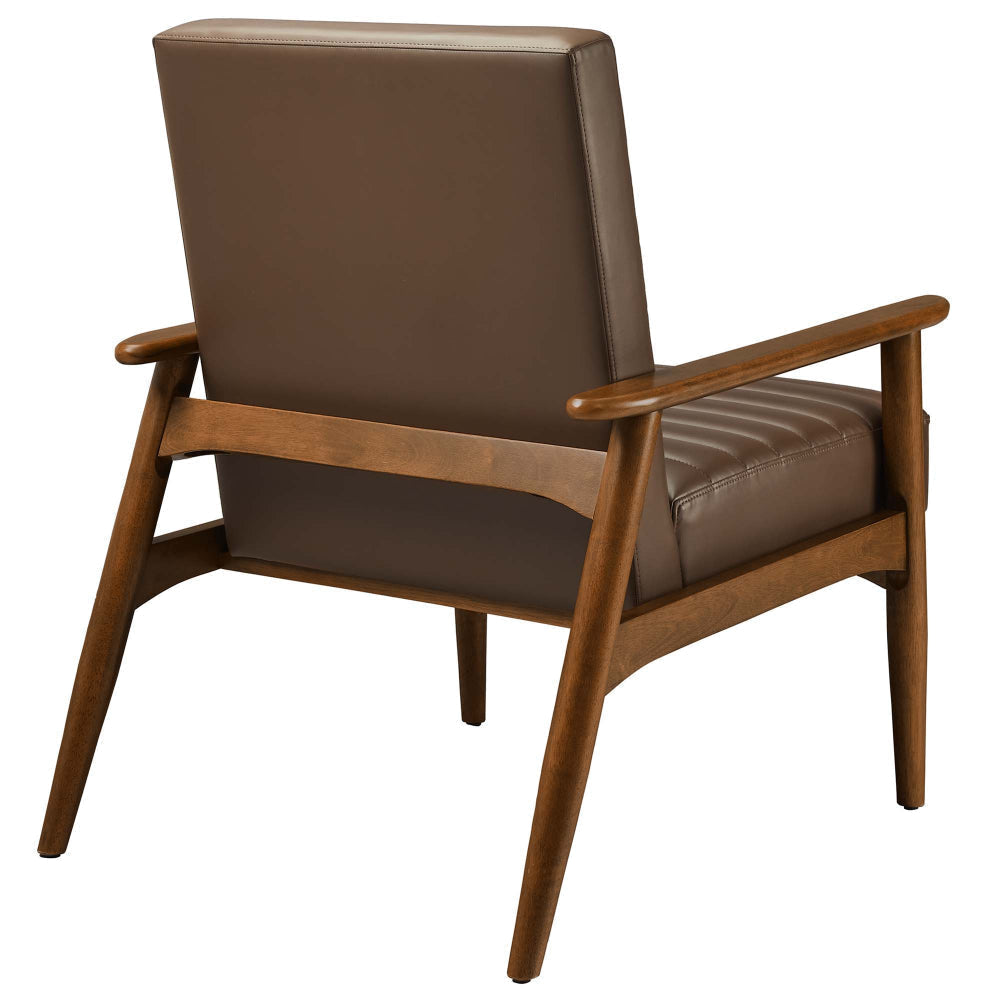 Modway Jensen Accent Chair Walnut Brown