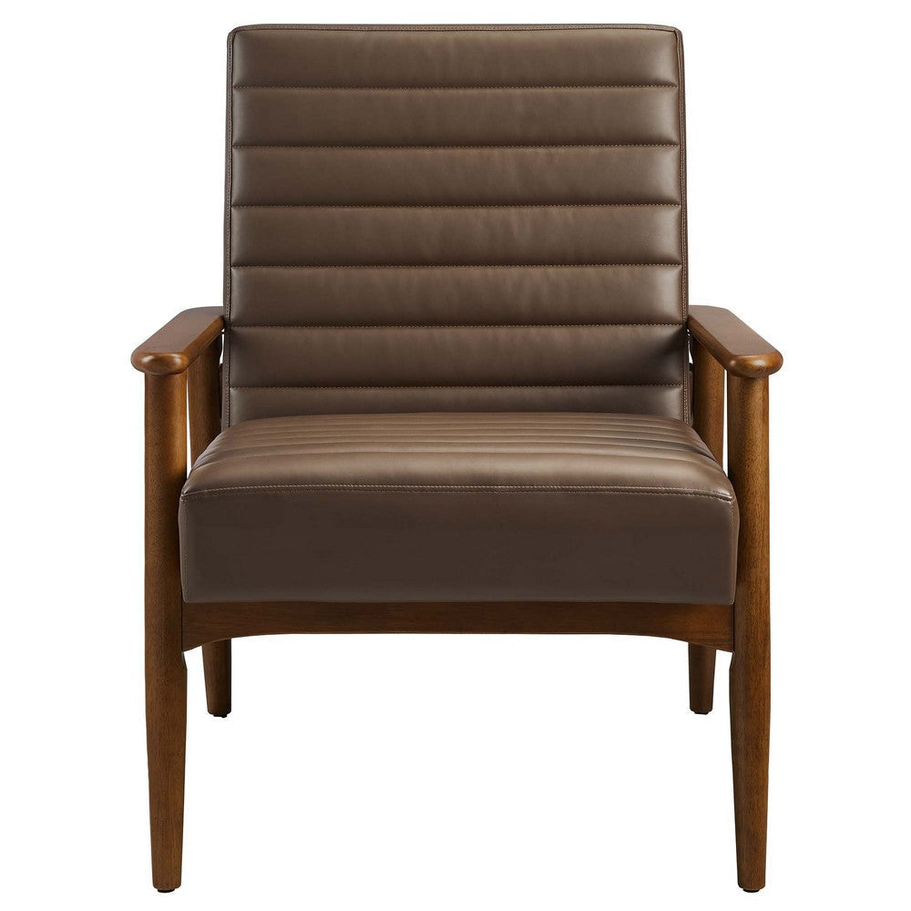 Modway Jensen Accent Chair Walnut Brown