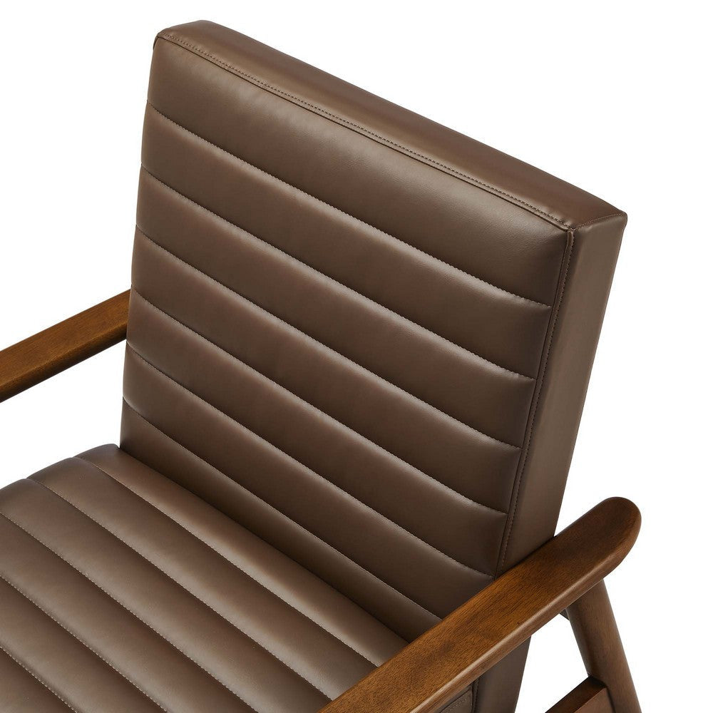 Modway Jensen Accent Chair Walnut Brown