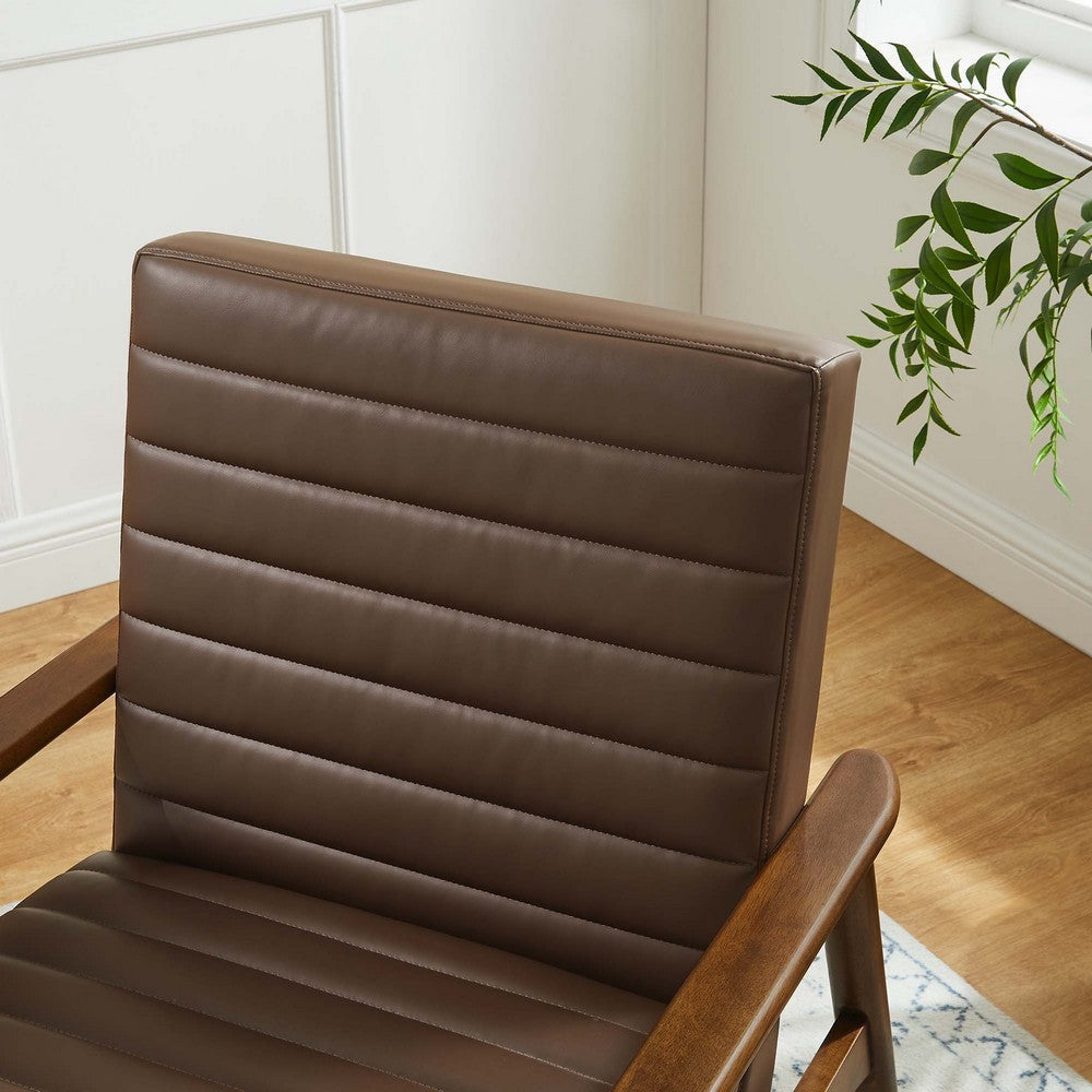 Modway Jensen Accent Chair Walnut Brown