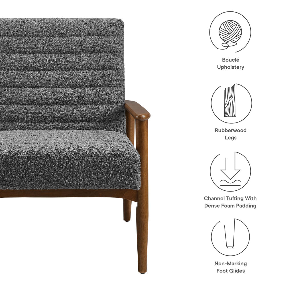 Jensen Boucle Fabric Accent Chair by Modway