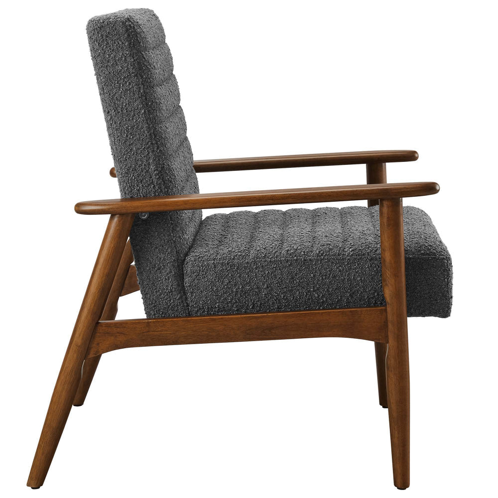 Modway Jensen Accent Chair Walnut Charcoal