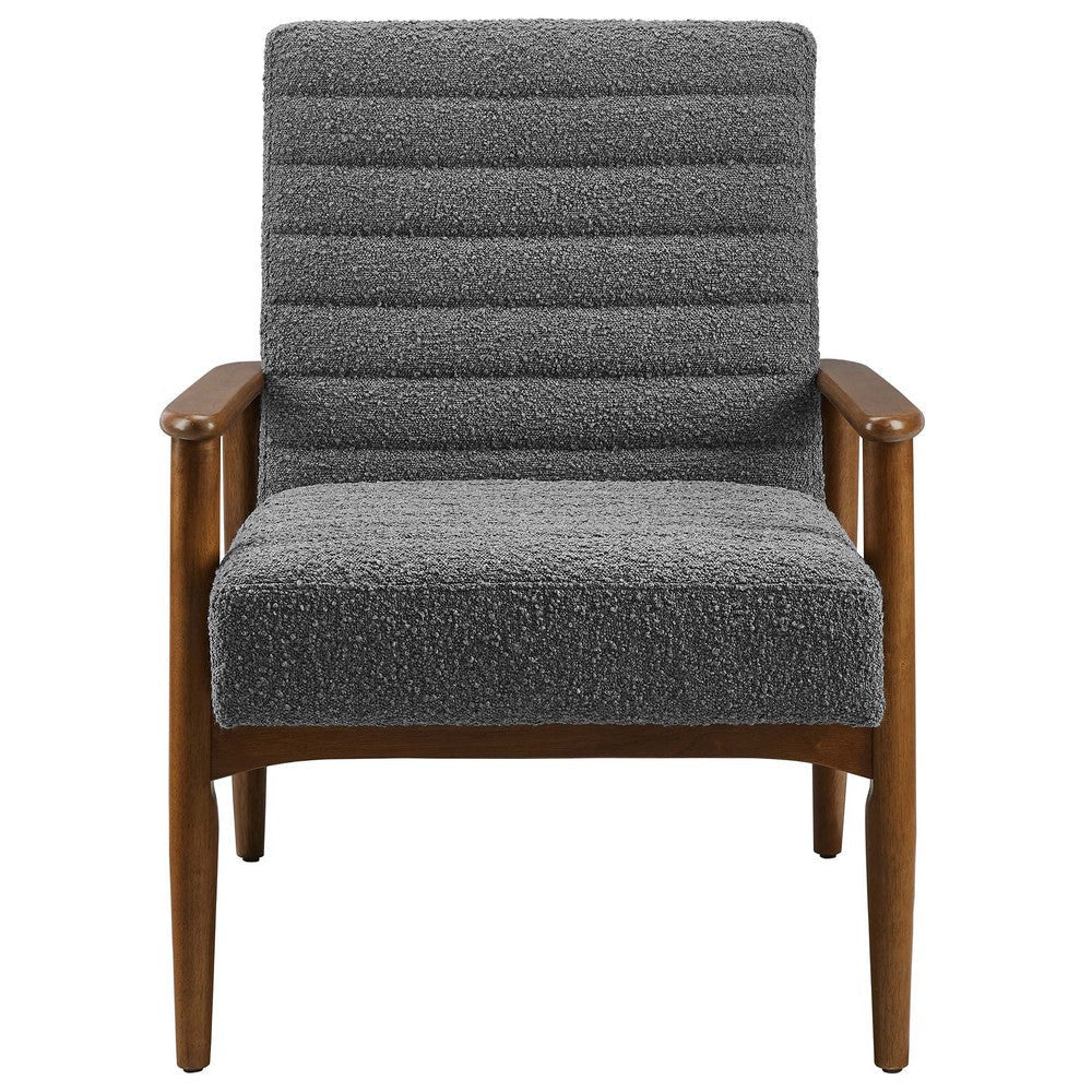 Modway Jensen Accent Chair Walnut Charcoal