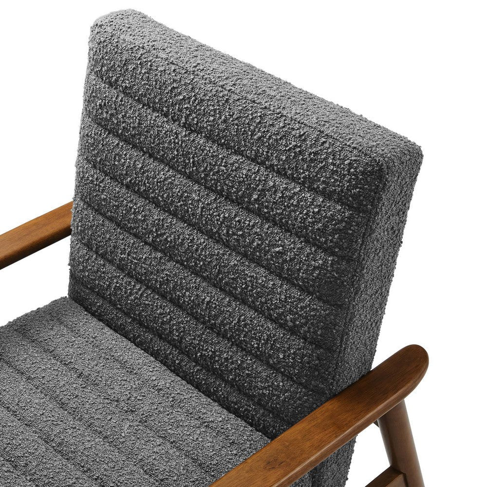 Modway Jensen Accent Chair Walnut Charcoal