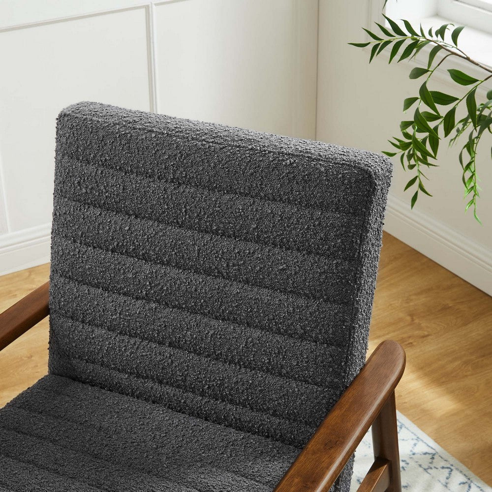 Modway Jensen Accent Chair Walnut Charcoal