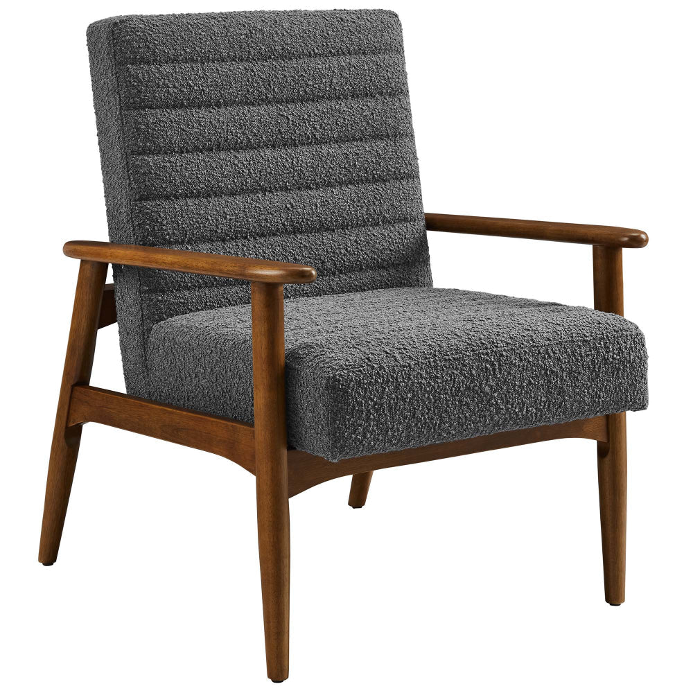Modway Jensen Accent Chair, Walnut Charcoal