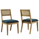 Nimba Faux Rattan Fabric Dining Chairs Set of 2 by Modway