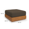 Tahoe Outdoor Patio Acacia Wood Ottoman by Modway