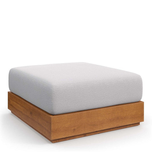 Tahoe Outdoor Patio Acacia Wood Ottoman  - No Shipping Charges