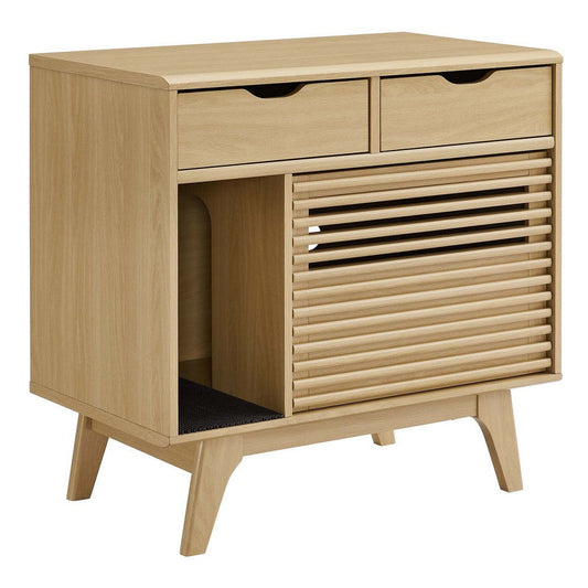 Modway EEI-6796-OAK Render Cat Cabinet, Oak