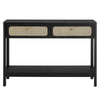 Modway Chaucer Modern Console Black with Wood Grain Finish Ideal Entryway Table with Storage for Hallway or Living Room Décor