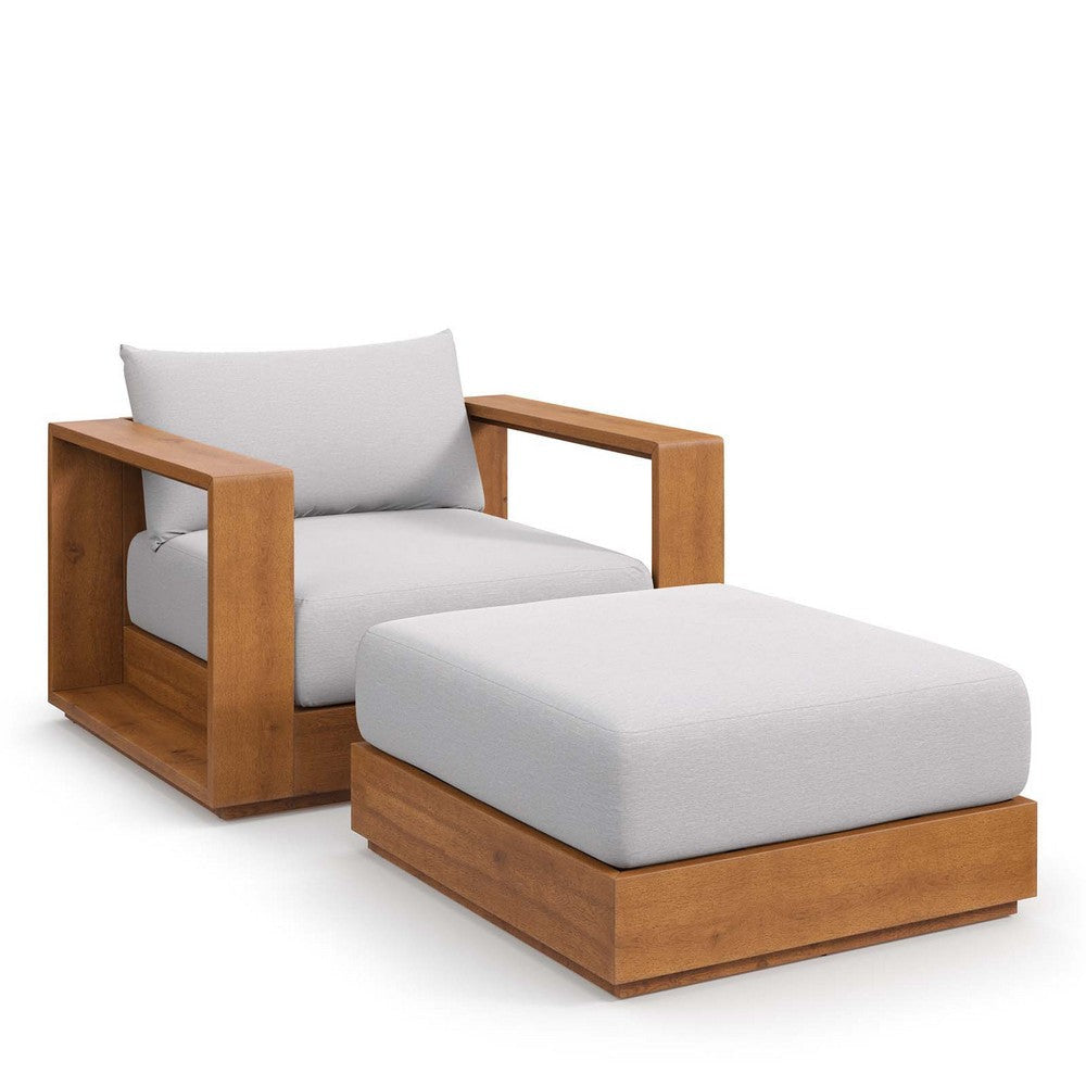 Modway Tahoe Outdoor Furniture, Natural Light Gray