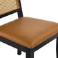 Modway Arlo Dining Chairs Black Natural Tan MDY-EEI-6802-BLK-NAT-TAN